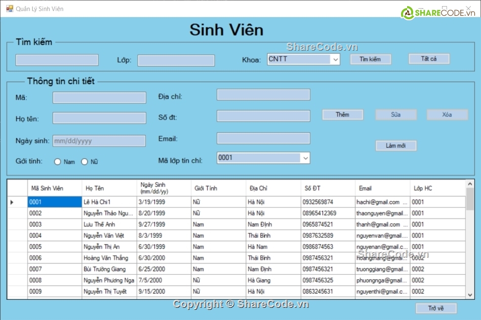 C#,quản lý,lớp học,winfrom,Code quản lý